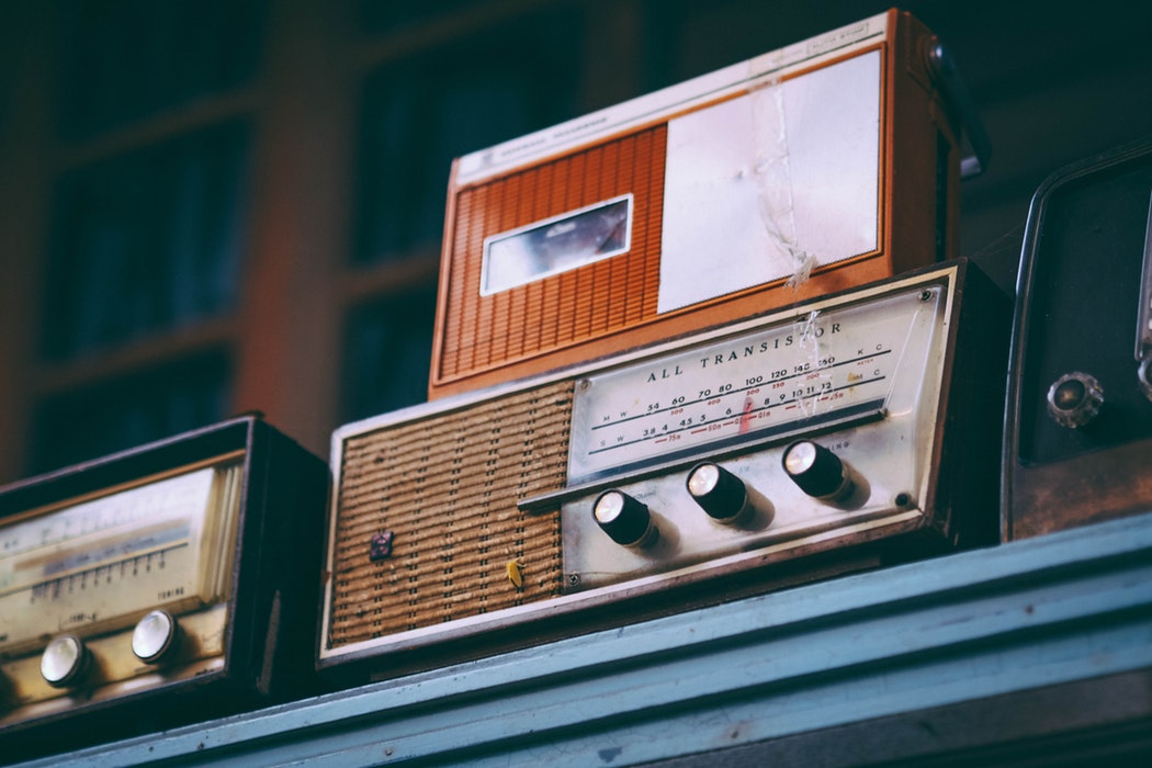 A vintage radio.